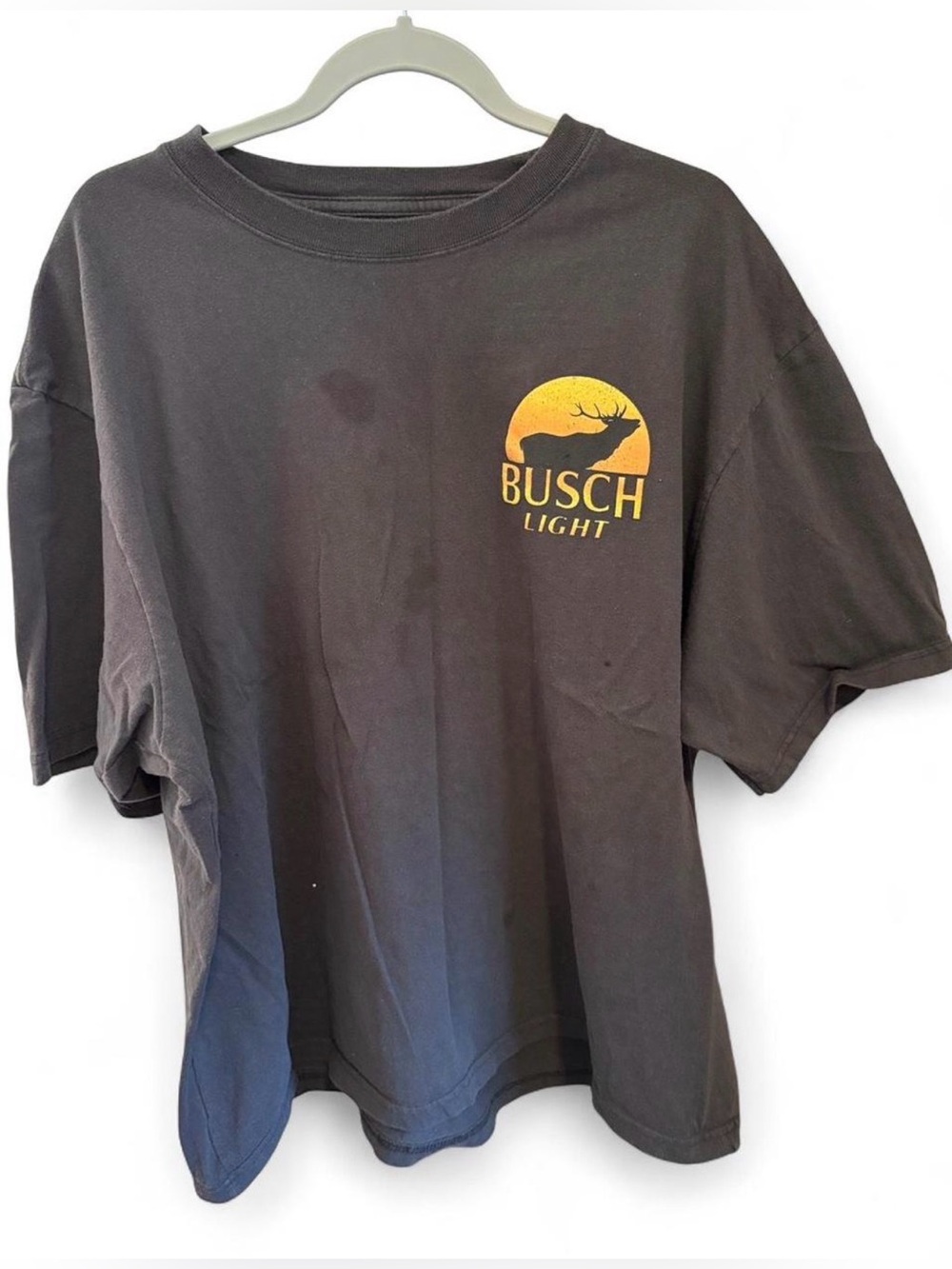 Busch Light Men's Short Sleeve Logo Tee in Black